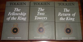 Lord Of The Rings Trilogy By J.  R.  R.  Tolkien In 3 Volumes 2nd Editions In Vgc.