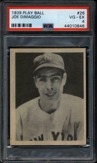1939 Play Ball 26 Joe Dimaggio Rc Psa 4 Vg - Ex Yankees