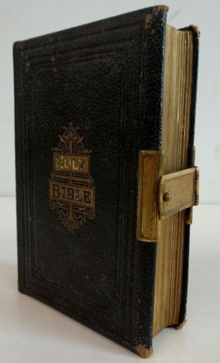 C.  1875 King James Holy Bible Old Testaments Psalms Of David Binding