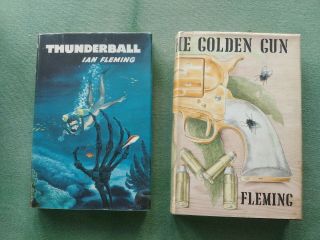 ‘the Man With The Golden Gun’ & Thunderball First Edition Hardback James Bond