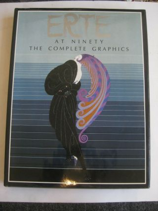 Vtg 1982 Erte At Ninety Complete Fashion Graphics Art Deco Book Artist Signed
