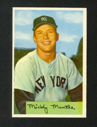 1954 Bowman Mickey Mantle 65 - York Yankees - Ex - Mt,