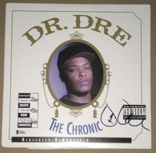 Leaf Vault Dr.  Dre Autograph The Chronic Signed Vinyl Album Cover Loa