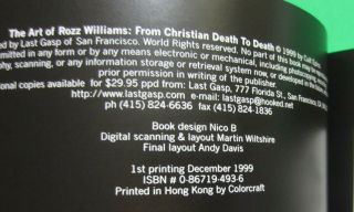 The Art of Rozz Williams: From Christian Death to Death 1999 1st Edition 2