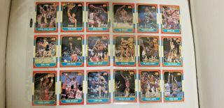1986 - 87 Fleer Basketball Complete Nm Set 1 - 132 W/ Stickers,  Jordan Rps