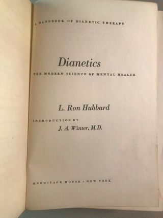 Dianetics By L.  Ron Hubbard Second Printing May 1950 2
