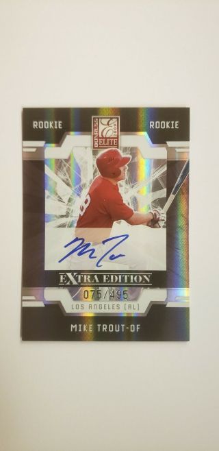 2009 Donruss Elite Extra Edition Mike Trout Rookie 57 /495