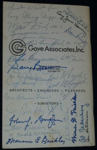 Gerald Ford Signed Program Book Plus 26 Other Politicians Senators Lansing Mi