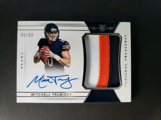 Mitchell Trubisky 2017 National Treasures Rookie Patch Auto 86/99 Bears Rpa Rc