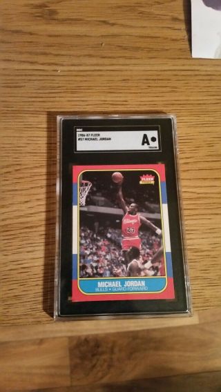 1986 Fleer Michael Jordan 57 Rookie Card Altered