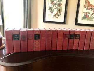 Vintage 1938 The Collected,  Classic Literature,  Set Of 25,  Red Cloth Cover