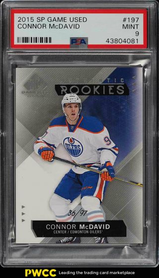 2015 Sp Game Connor Mcdavid Rookie Rc /97 197 Psa 9 (pwcc)