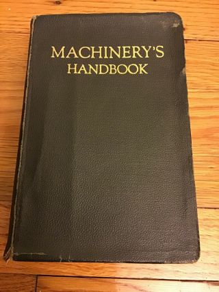 1924 Machinery’s Handbook,  Sixth Edition.  Revised & Enlarged Edition.  Toolmaker