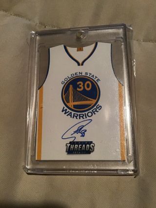 2016 Panini Threads Team Die - Cut Stephen Curry Auto Jersey Number 30/99 1/1 Sp