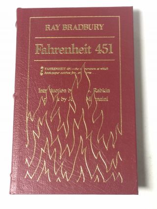 Fahrenheit 451 By Ray Bradbury,  Easton Press Leather Bound Hard Cover Unread