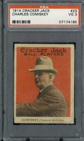 1914 Cracker Jack 23 Charles Comiskey Psa 3