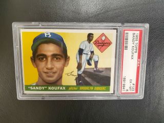 1955 Topps Sandy Koufax 123 Rookie Brooklyn Dodgers - Psa 6