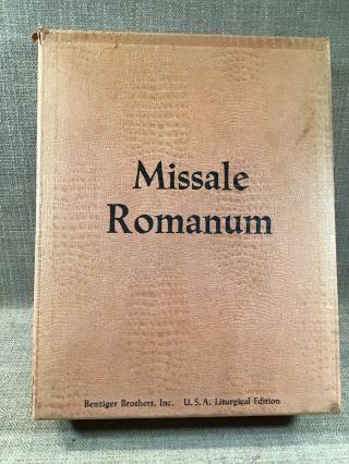 MISSALE ROMANUM 1964 Benziger Brothers,  Inc.  NIB 4 - 417 S Red Moroccan Leather 2