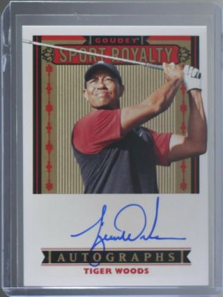 2019 Goodwin Champions Tiger Woods Goudey Sport Royalty Autographs 1:8,  213 Auto