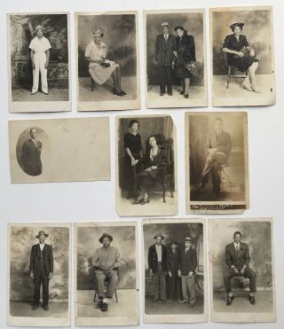 Vernacular Photography / 11 Real Photo Postcards Of African - Americans Ca