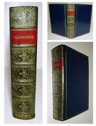 1880 William Shakespeare The Complete Plays Poems Fine Leather Binding