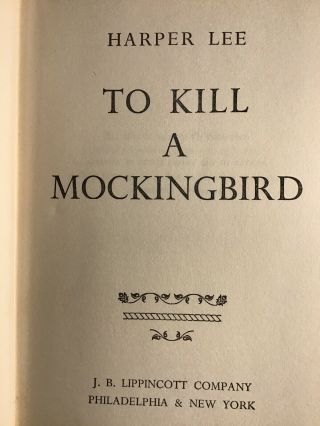 Scarce 1960 First Edition 16th To Kill A Mockingbird - Harper Lee With Dj - Vgc