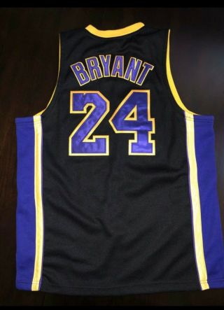 Kids Adidas Swingman Kobe Bryant La Lakers 24 Nba Basketball Jersey Size Xl