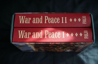 War And Peace Leo Tolstoy 2 Hardcover Books Volume 1 Volume 2 Folio Society 1997