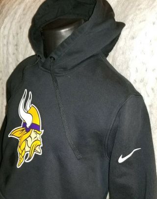 Minnesota Vikings Nike Men ' s Large Black Hoodie Jacket Pullover 2