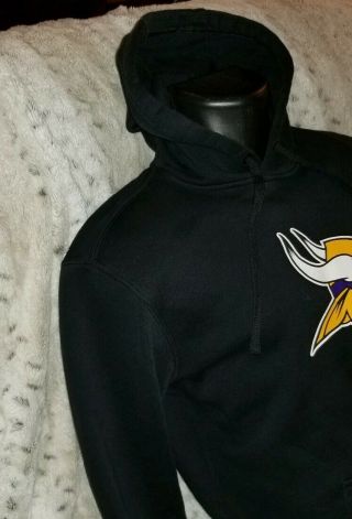 Minnesota Vikings Nike Men ' s Large Black Hoodie Jacket Pullover 3
