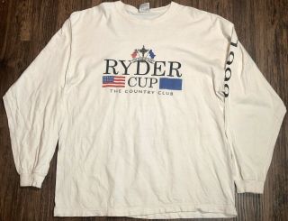 1999 Ryder Cup The Country Club Long Sleeve T - Shirt Size Xl Golf