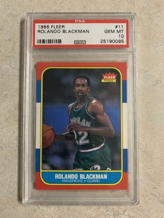 1986 Fleer Basketball Rolando Blackman 11 Psa 10 Gem A Must Register