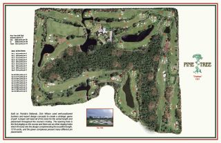 Pine Tree Golf Club - 1961 Dick Wilson Vintage Golf Course Map