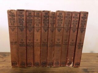 1904 The Of Edgar Allan Poe Commemorative Edition Complete 10 Volume Set