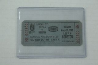 1989 Boardwalk And Baseball Kansas City Royals Vs Astros Spring Training Ticket