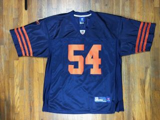 Brian Urlacher Chicago Bears Authentic Jersey Reebok Nfl Equipment Sewn Size 52