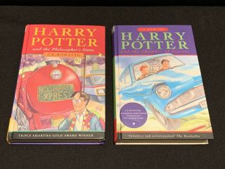 1st Edition,  Early Print U.  K.  Bloomsbury Harry Potter Partial Set (1 - 2) Hc