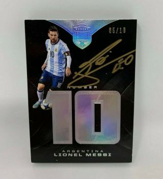 Lionel Messi 2018 Panini Eminence Number 10 Autograph Argentina Auto Sp 05/10