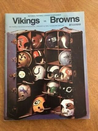 Minnesota Vikings Cleveland Browns Nfl Championship Program January 4,  1970