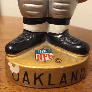 Vintage 1960 ' s Oakland Raiders Bobblehead Bobble Head Nodder Gold Base NFL Japan 2