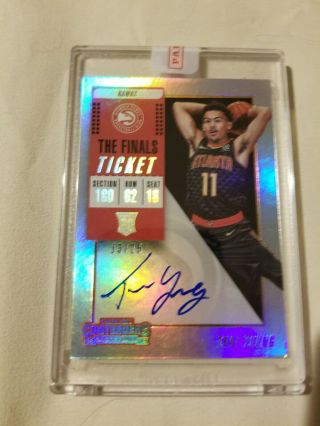 2018/19 Panini Contenders Trae Young The Finals Ticket 13/25 Auto 142