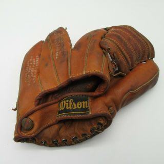 Vtg Wilson Ted Williams Ball Hawk A2115 Three Finger Leather Baseball Glove