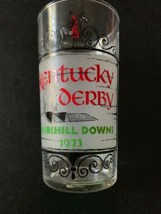 1973 Kentucky Derby 99 Julep Beverage Glass Secretariat Winner