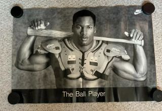 1980’s Nike Bo Jackson The Ballplayer Poster 36 " X 24 "