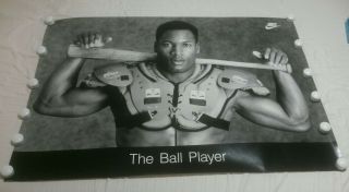 Vintage 1988 Bo Jackson - The Ball Player - Nike Poster 36 " X 24 "