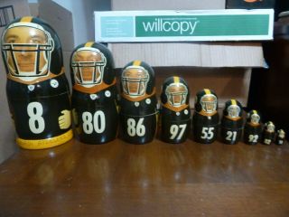 2003 Pittsburgh Steelers 10 Piece Russian Nesting Doll Set