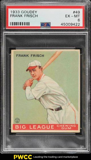 1933 Goudey Frankie Frisch 49 Psa 6 Exmt (pwcc)