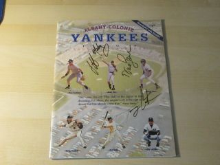 Albany - Colonie Yankees 1994 Yearbook With Autographs & Derek Jeter Card Hi Grade