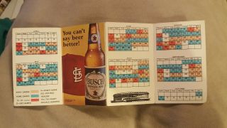 1966 St.  Louis Cardinals Baseball Schedule Busch Beer