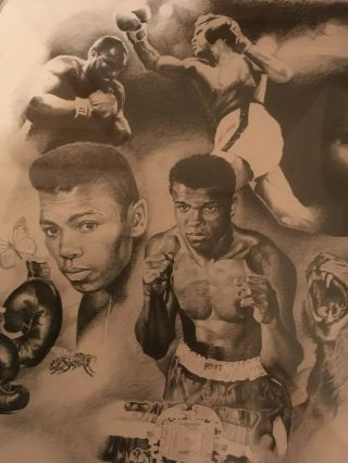 Limited Edition Print Muhammad Ali King of The Ring Ron Stephens 70/200 Signed 2